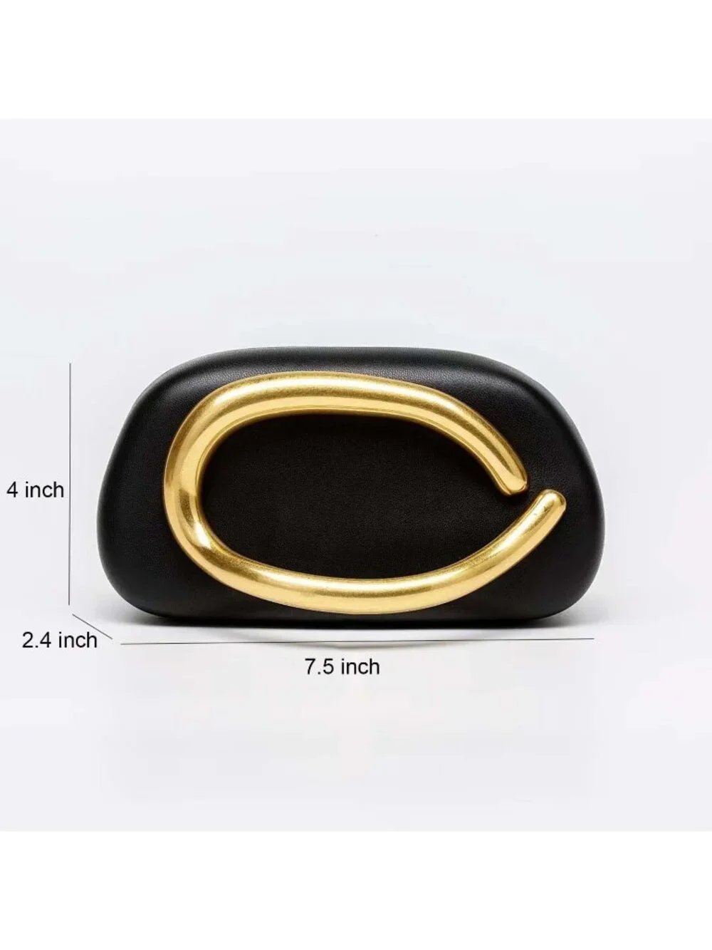 Women's Acrylic Black Clutch Purse Trendy Evening Crossbody Shoulder Bag